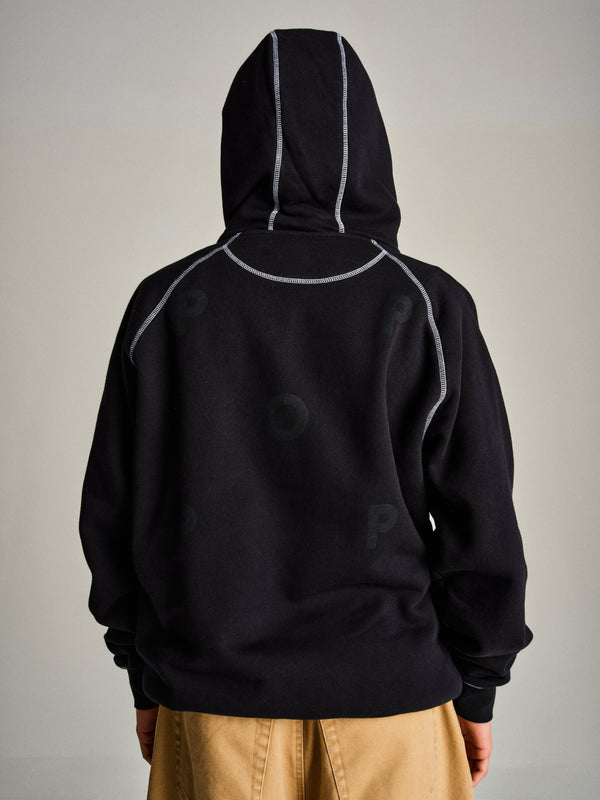pop trading company Pop Logo Hooded Sweat Black