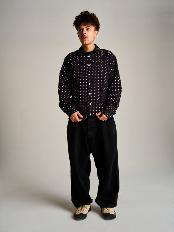pop trading company Pop Polkadot Shirt Black/White