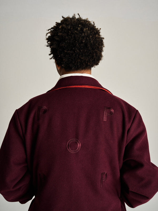 Pop Trading Company Pop Varsity Jacket Fudge