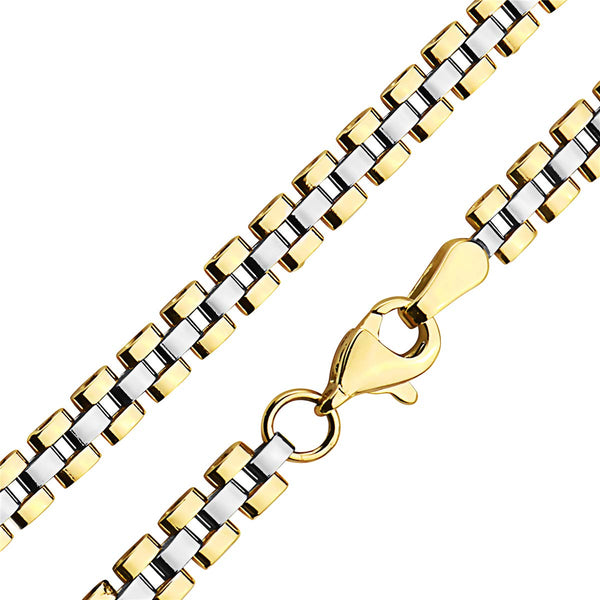 Pori Jewelers 10K Gold Patterned Chain Link Bracelet