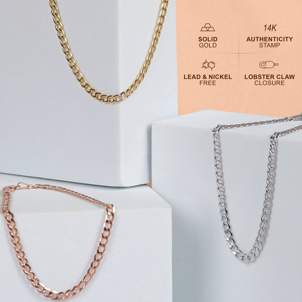 Pori Jewelers 14K Gold Curb Cuban Link Chain Bracelet