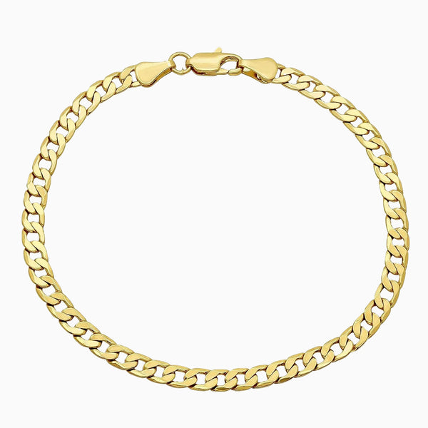 pori jewelers 14K Gold Curb Cuban Link Chain Bracelet