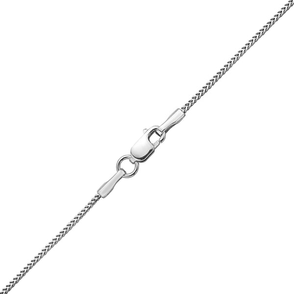 Pori Jewelers DAINTY SILVER FRANCO SQUARE BOX NECKLACE