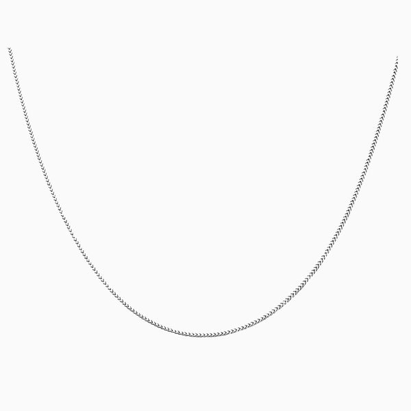 pori jewelers DAINTY SILVER FRANCO SQUARE BOX NECKLACE