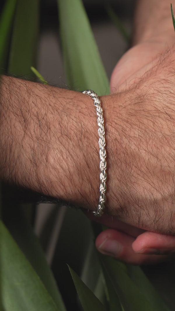 Pori Jewelers Italy 925 Sterling Silver Rope Chain 8" Bracelet (Gold Or Silver)