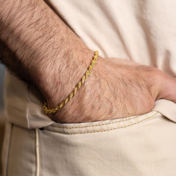 Pori Jewelers Italy 925 Sterling Silver Rope Chain 8" Bracelet (Gold Or Silver)