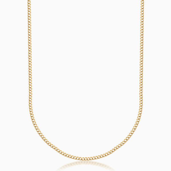 pori jewelers Men's Thin 14K Gold Curb Chain Necklace
