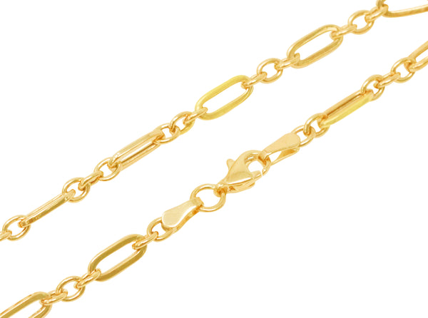 Pori Jewelers 10K Gold 1+1 Anchor Chain Bracelet
