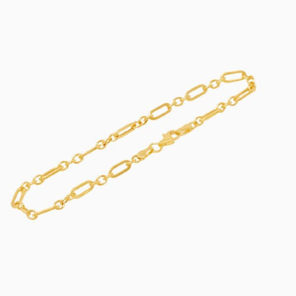 pori jewelers 10K Gold 1+1 Anchor Chain Bracelet pori jewelers 10K Gold 1+1 Anchor Chain Bracelet