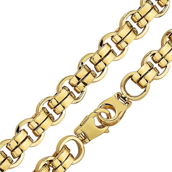 Pori Jewelers 10K Gold Double Link Rambo Bracelet