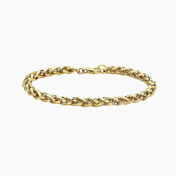 pori jewelers 10K Gold Spiga Wheat Chain Bracelet pori jewelers 10K Gold Spiga Wheat Chain Bracelet