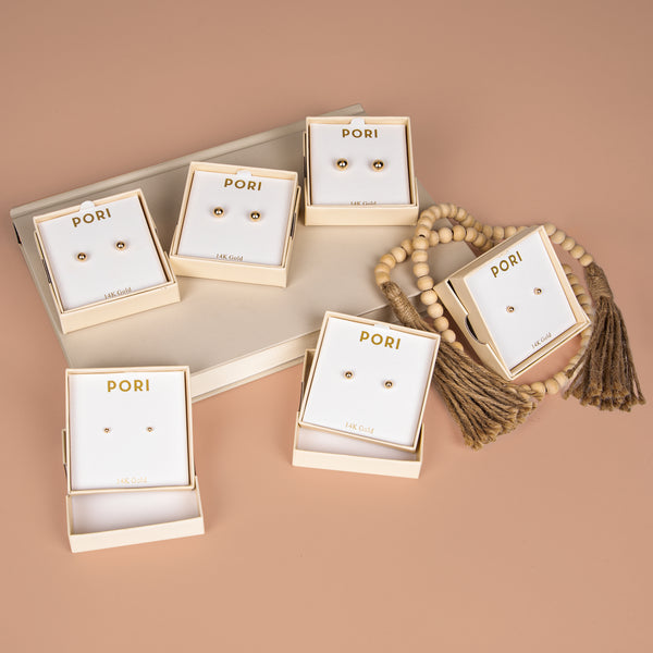 Pori Jewelers 14K GOLD BALL STUDS