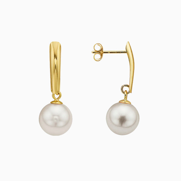 pori jewelers 14K GOLD BAR STUDS WITH PEARLS