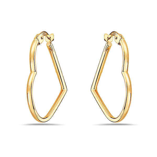 Pori Jewelers 14K GOLD HEART SHAPED HOOPS