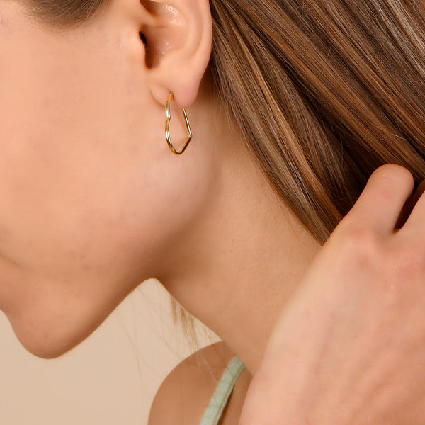 Pori Jewelers 14K GOLD HEART SHAPED HOOPS
