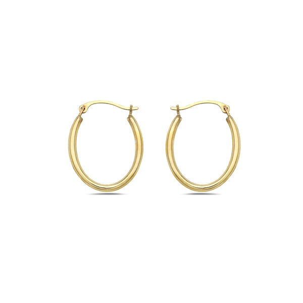 Pori Jewelers 14K Gold Oval Hoop Earrings