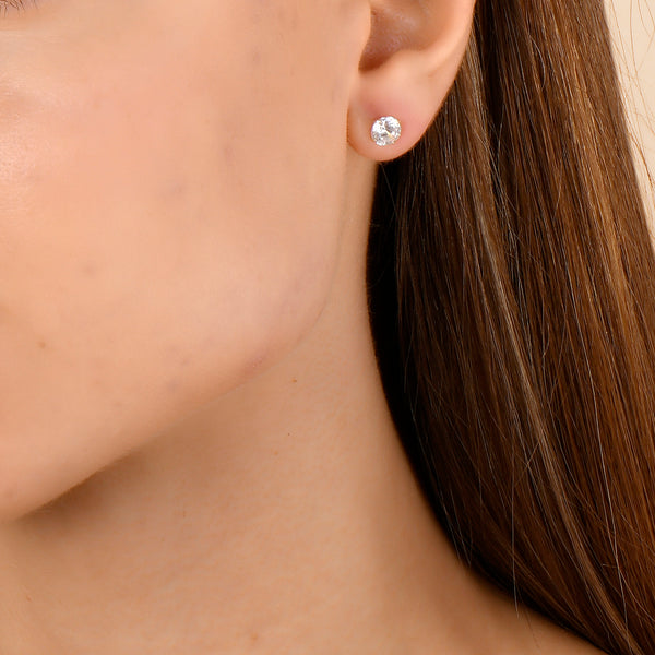 Pori Jewelers 14K GOLD ROUND DIAMOND STUDS