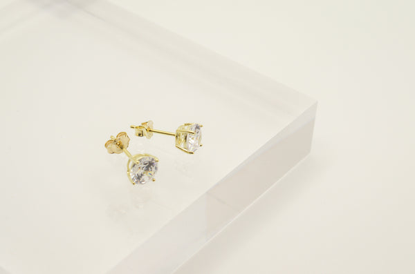 Pori Jewelers 14K GOLD ROUND DIAMOND STUDS