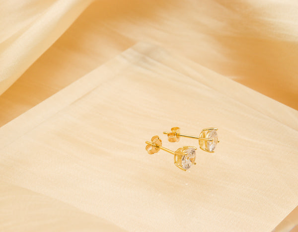 Pori Jewelers 14K GOLD ROUND DIAMOND STUDS