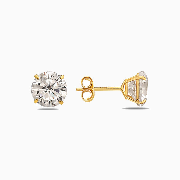 pori jewelers 14K GOLD ROUND DIAMOND STUDS