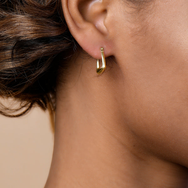 Pori Jewelers 14K GOLD SQUARE HOOP EARRINGS