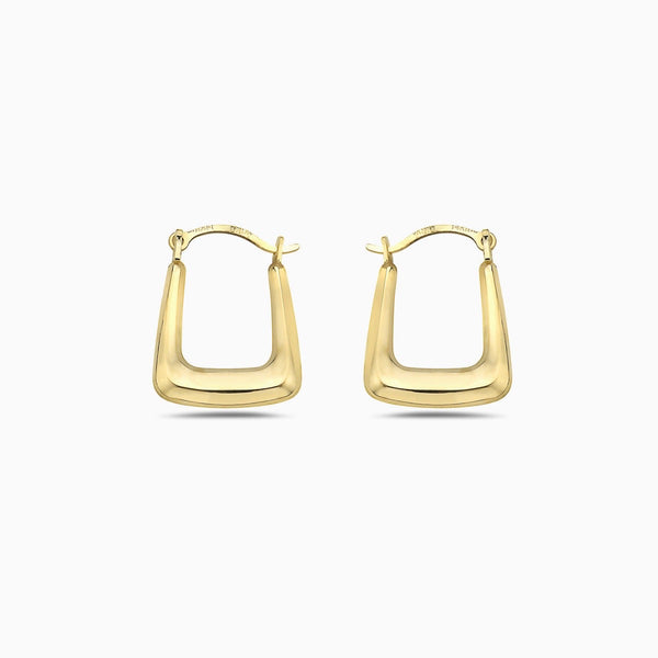 pori jewelers 14K GOLD SQUARE HOOP EARRINGS