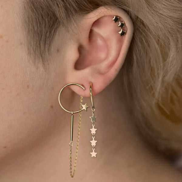 Pori Jewelers 14K GOLD STAR DANGLE STUDS