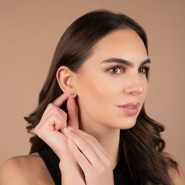 Pori Jewelers 14K WHITE GOLD BALL STUDS