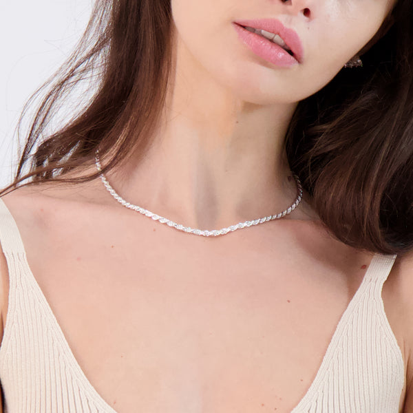 Pori Jewelers Silver 3.5MM Rope Chain Necklaces