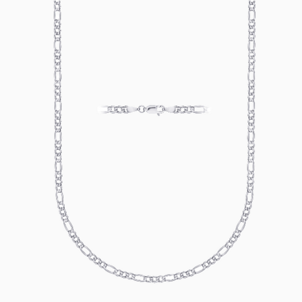 pori jewelers Silver 3MM Figaro Chain Necklace