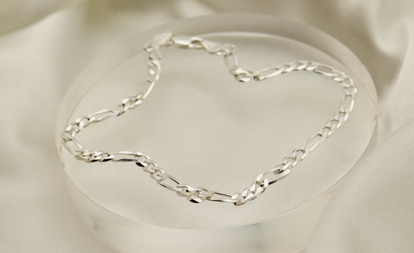 Pori Jewelers Silver 4MM Figaro Chain Necklace