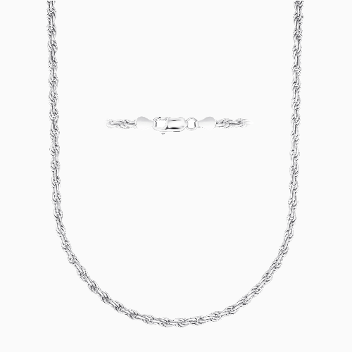 pori jewelers Silver 4MM Rope Chain Necklaces