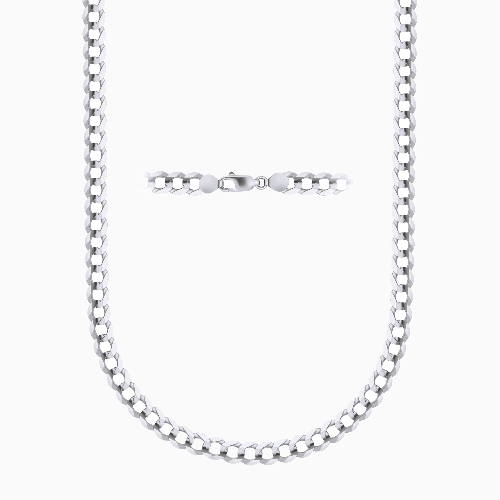 pori jewelers Silver 5MM Curb Chain Necklace