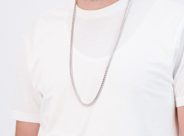 Pori Jewelers Silver 5MM Franco Chain Necklace