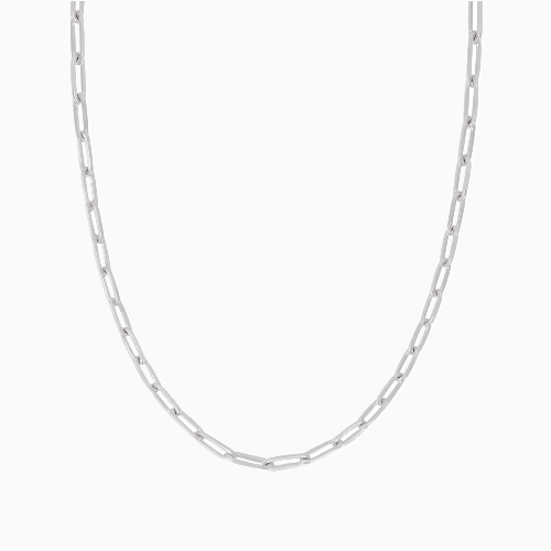 pori jewelers Silver Paperclip Chain Necklaces