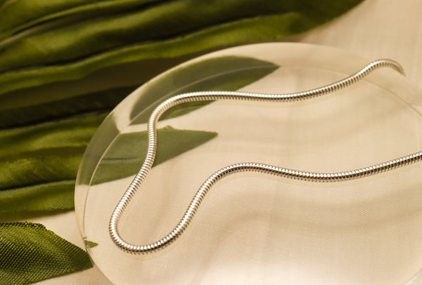 Pori Jewelers Silver Round Snake Chain Necklace