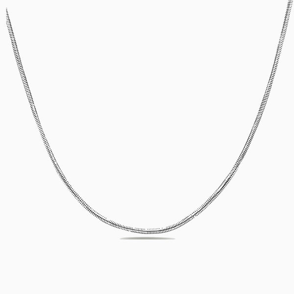 pori jewelers Silver Round Snake Chain Necklace