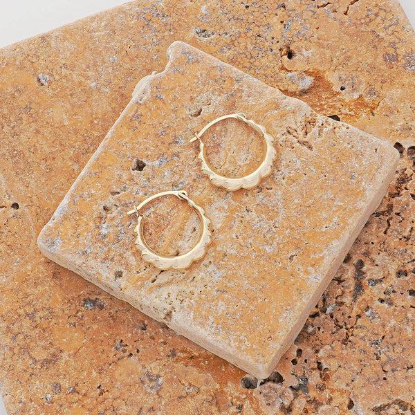 Pori Jewelers Solid Gold Graduating Braid Hoop Earrings