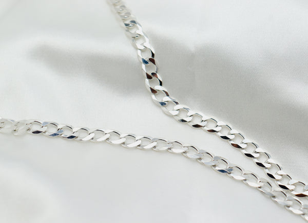 Pori Jewelers Sterling Silver 4MM Cuban Chain Necklace