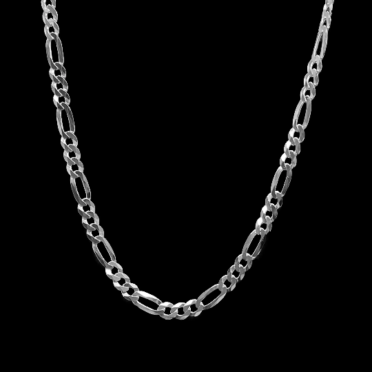 Pori Jewelers Sterling Silver 4MM Figaro Chain Necklace