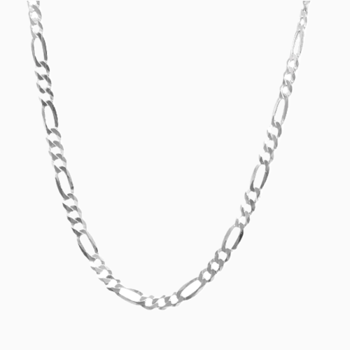 pori jewelers Sterling Silver 4MM Figaro Chain Necklace