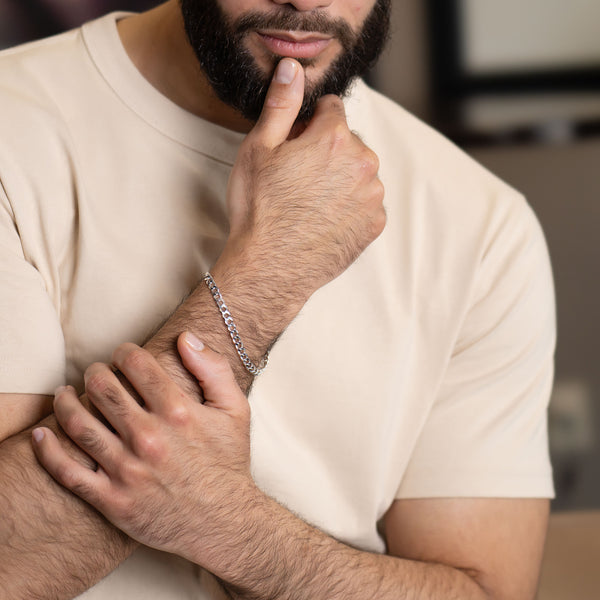 pori jewelers Sterling Silver Flat Cuban Chain Bracelet 8-9 Inches pori jewelers Sterling Silver Flat Cuban Chain Bracelet 8-9 Inches