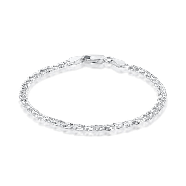 Pori Jewelers Sterling Silver Italian 4MM Or 5MM Italian Solid Cuban Link Curb Chain Bracelet