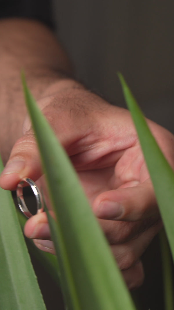 Pori Jewelers Sterling Silver Mens Wedding Band Ring 3MM