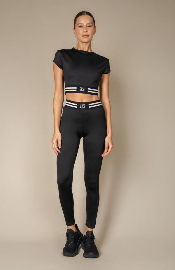 port de bras Aime Legging Black (Black / White Band)