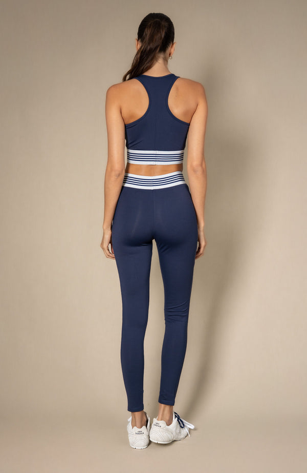 Port De Bras Aime Legging Navy (Grey / Navy Band)