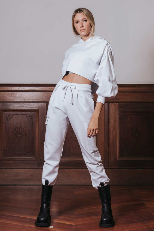 port de bras Cargo Jogger White