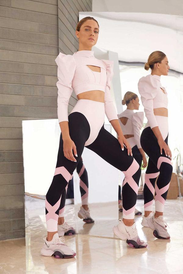 port de bras Cindy Legging Plie / Black / Pink