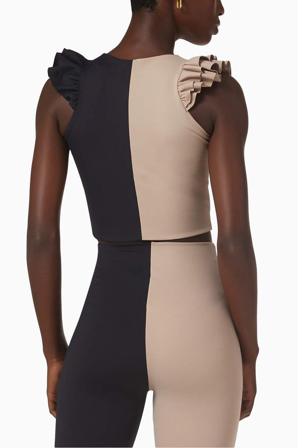 Port De Bras Mila Top Bicolor Shake / Black