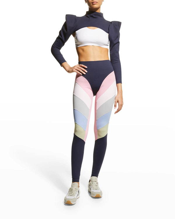 Port De Bras Rainbow Legging New Navy / Pastel